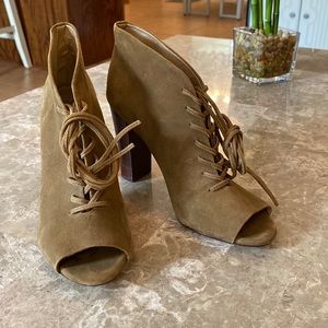 Splendid Leather Suede Chunky Heels